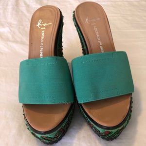 Lisa for Donald J Pliner, beaded wedge sandal.